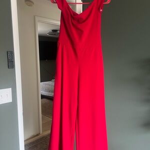 Express Vibrant Red Jumpsuit